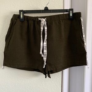 NEW LOOK Shorts Green Linen Blend Shorts L